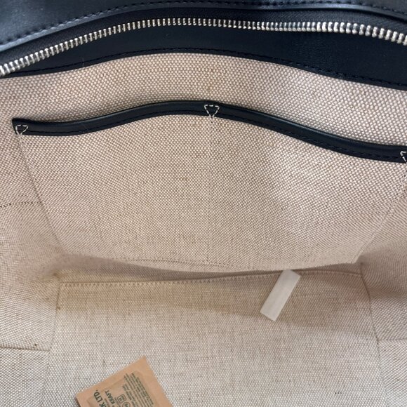 Michael Kors Moore Large Buckle Tote Black Logo Canvas Silver Hardware - Picture 13 of 16